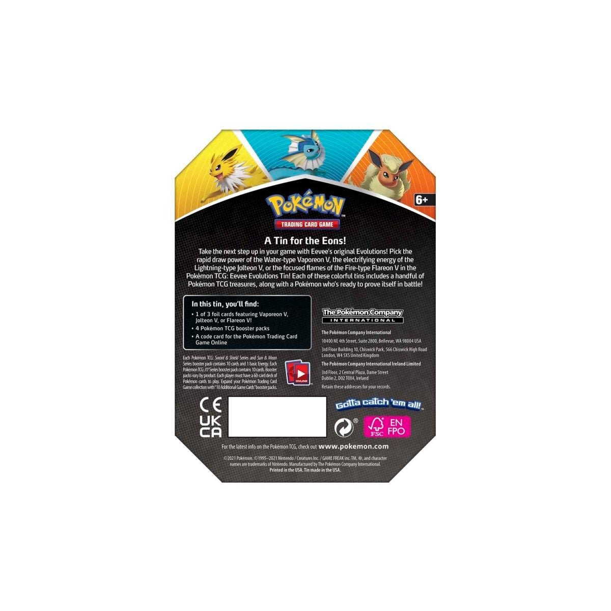 Pokémon TCG: Eevee Evolutions Tin - PokeRvmPokemon Tins