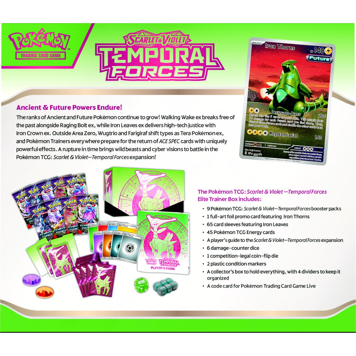 Pokémon TCG: SV - Temporal Forces Elite Trainer Box (Iron Leaves) - PokeRvm