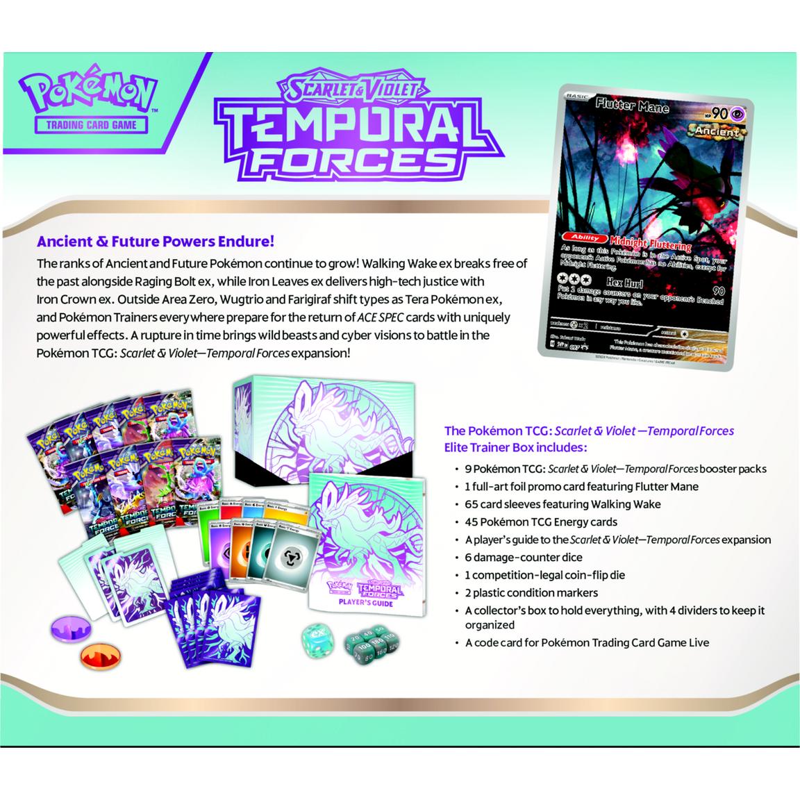 Pokémon TCG: SV - Temporal Forces Elite Trainer Box (Walking Wake) - PokeRvm