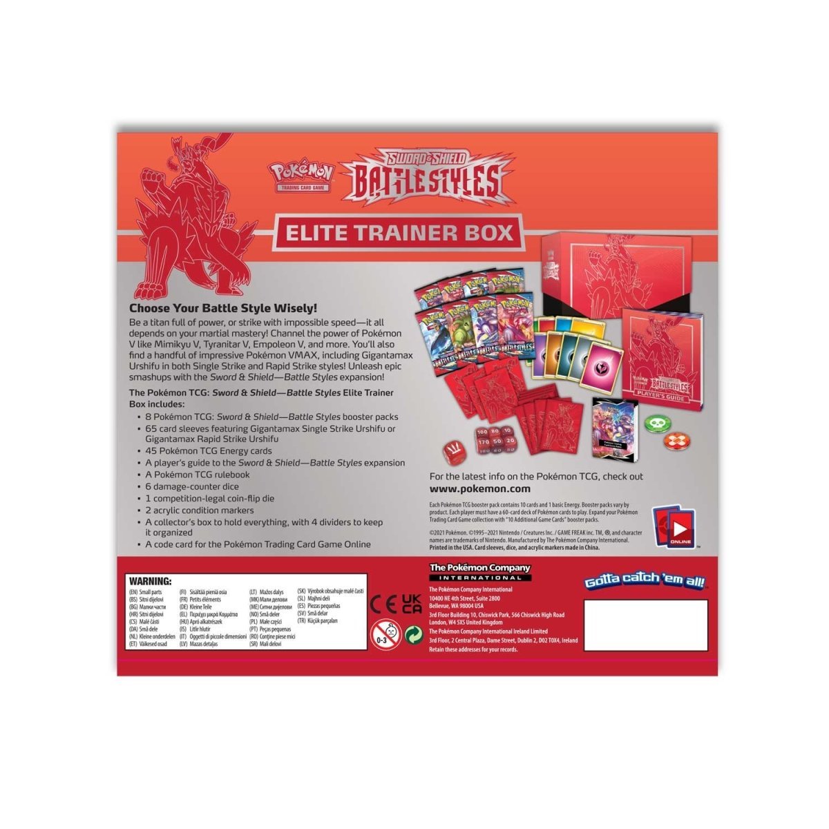 Pokémon TCG: Sword & Shield - Battle Styles Elite Trainer Box (Single Strike Urshifu) - PokeRvm