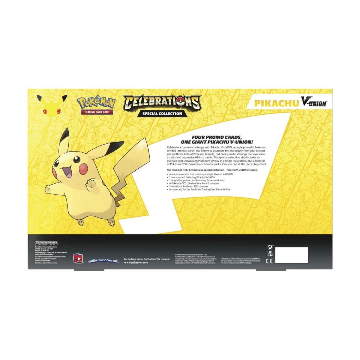 Pokemon Celebrations: Pikachu V-Union - Celebrations Special Collection - PokeRvmCollection Box