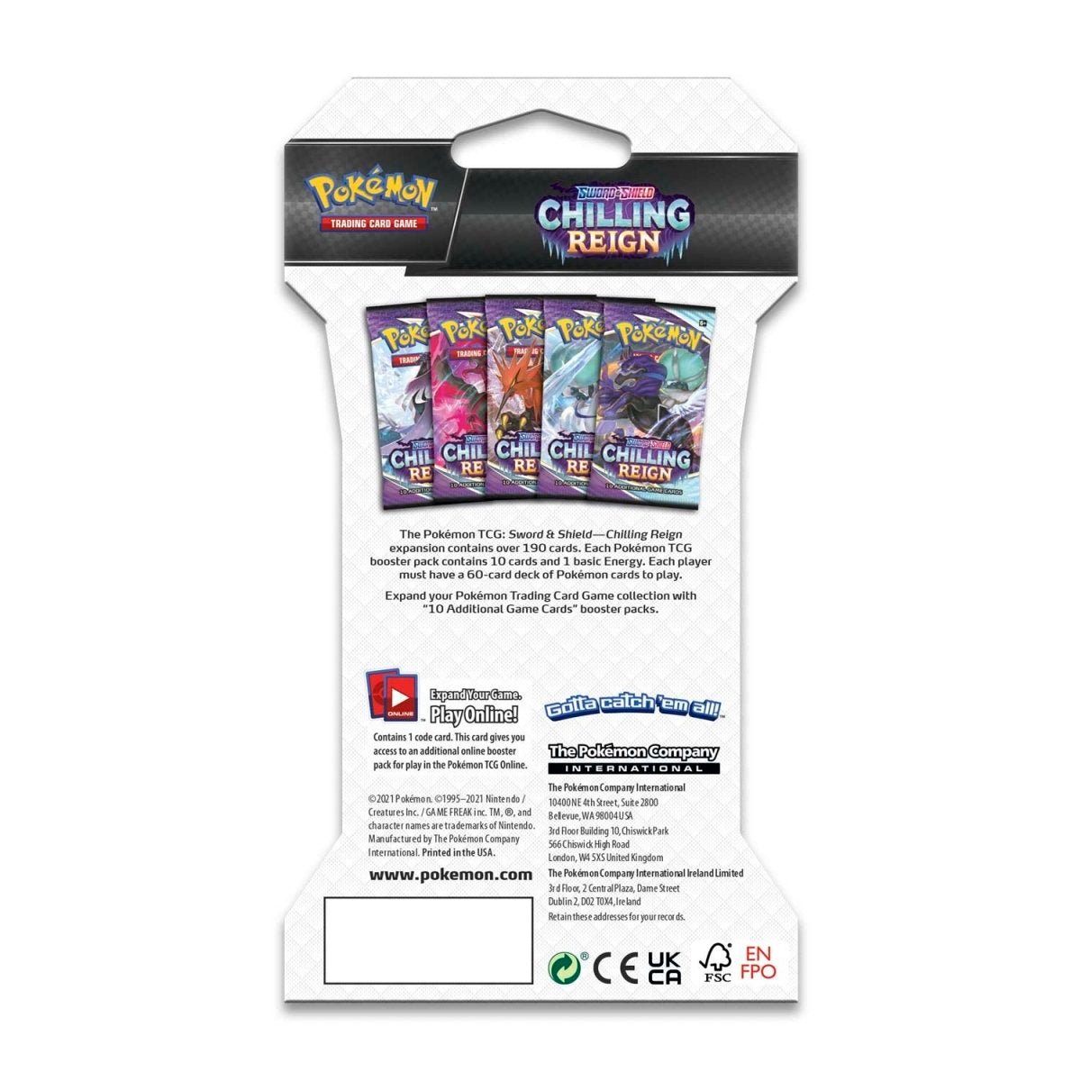 Pokémon: Sword & Shield - Chilling Reign Sleeved Booster Pack - PokeRvmbooster pack