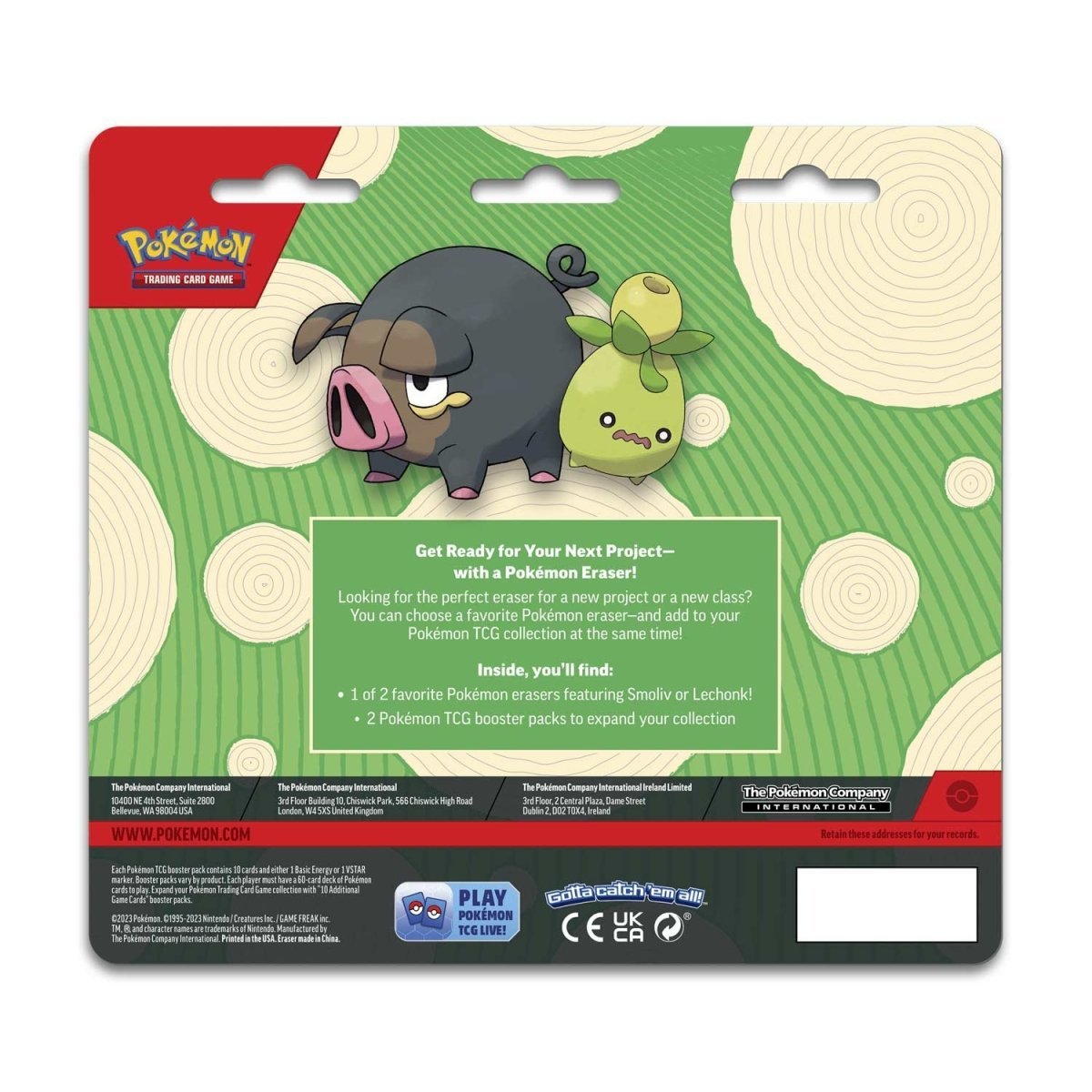 Pokémon TCG: 2 Booster Packs & Lechonk Eraser - PokeRvm