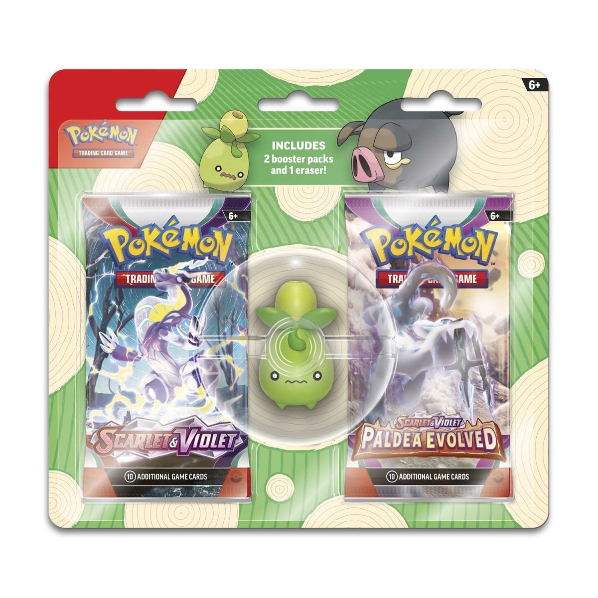 Pokémon TCG: 2 Booster Packs & Smoliv Eraser - PokeRvm
