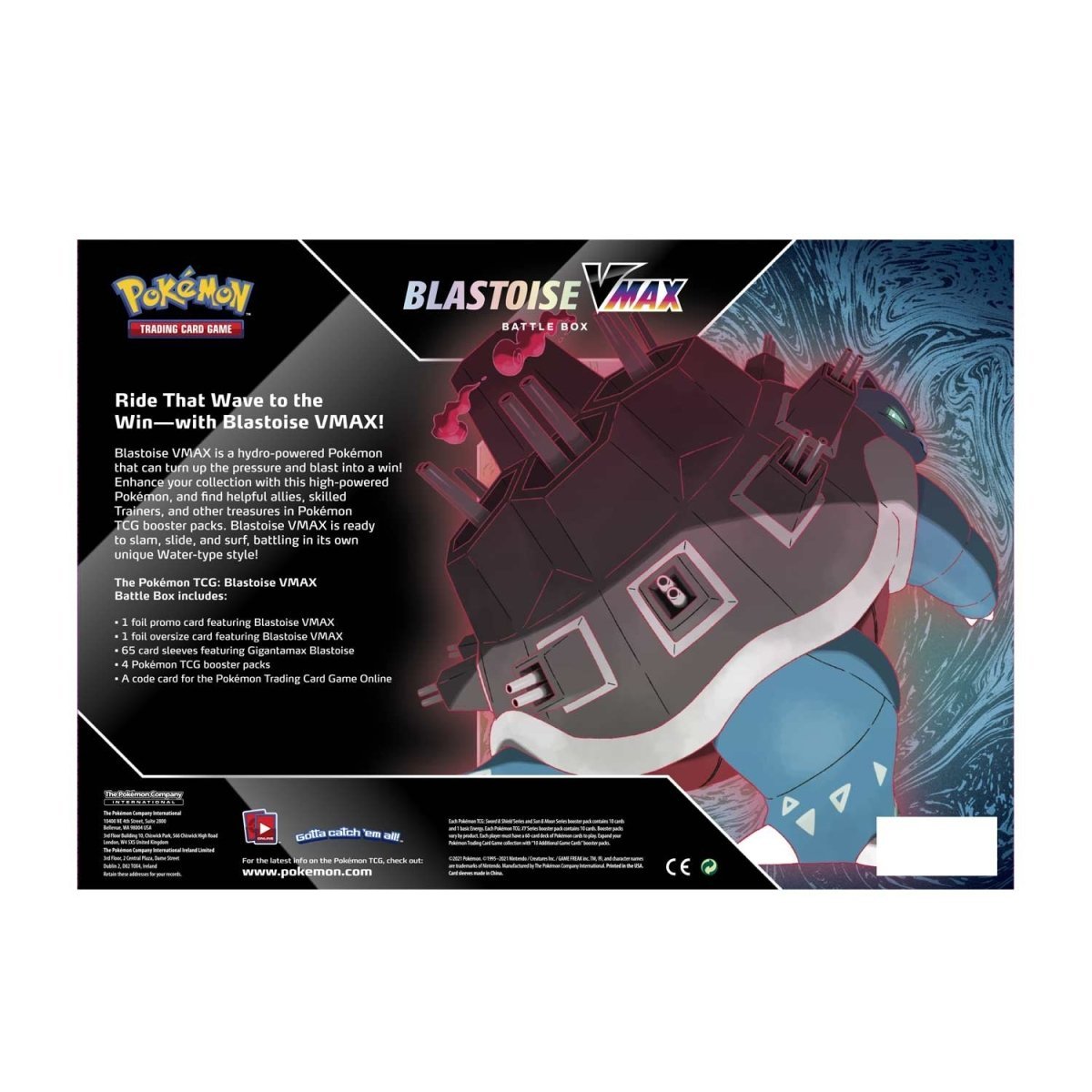 Pokémon TCG: Blastoise VMAX Battle Box - PokeRvmCollection Box