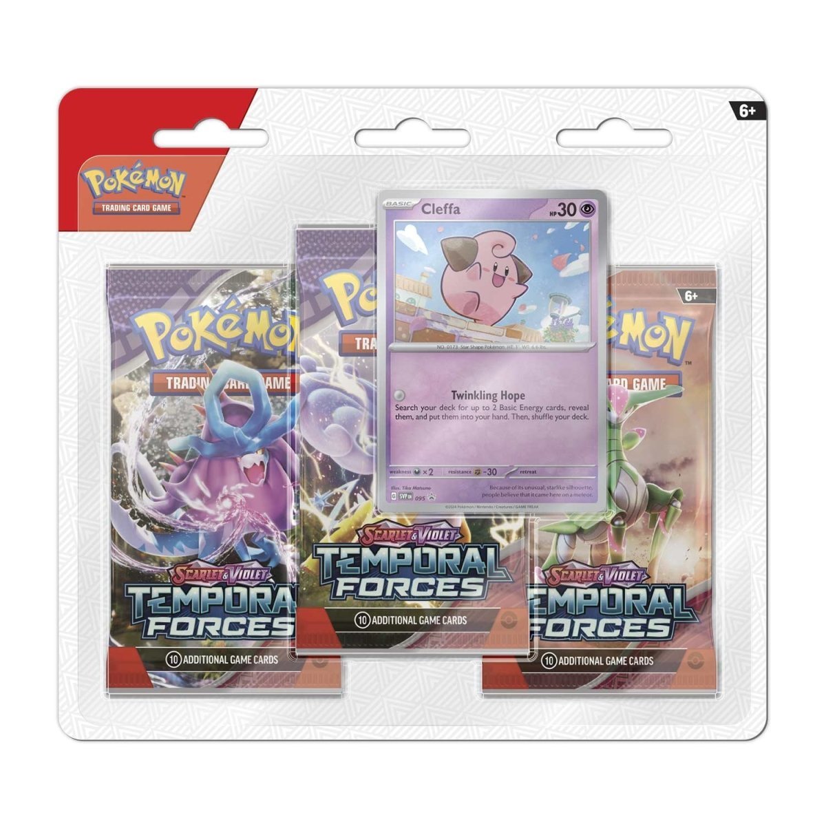 Pokémon TCG: SV - Temporal Forces 3 Booster Blister Pack (Cleffa) - PokeRvmblister pack