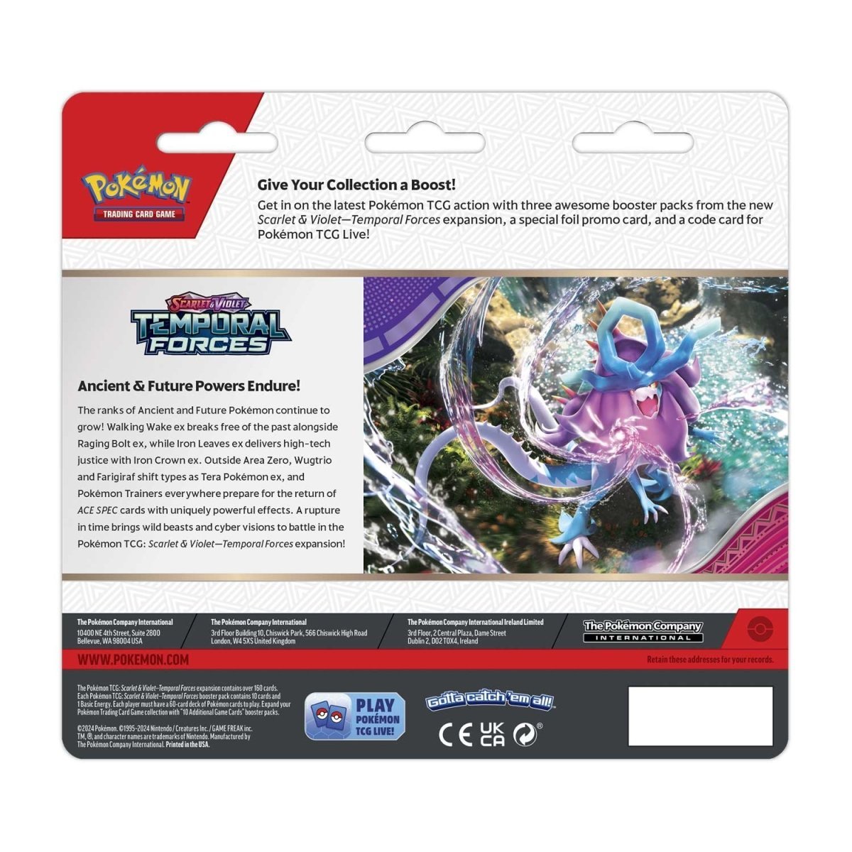 Pokémon TCG: SV - Temporal Forces 3 Booster Blister Pack (Cleffa) - PokeRvmblister pack