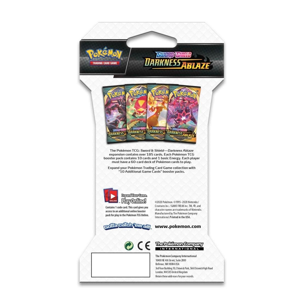 Pokémon TCG: SWSH - Darkness Ablaze Sleeved Booster Pack - PokeRvm