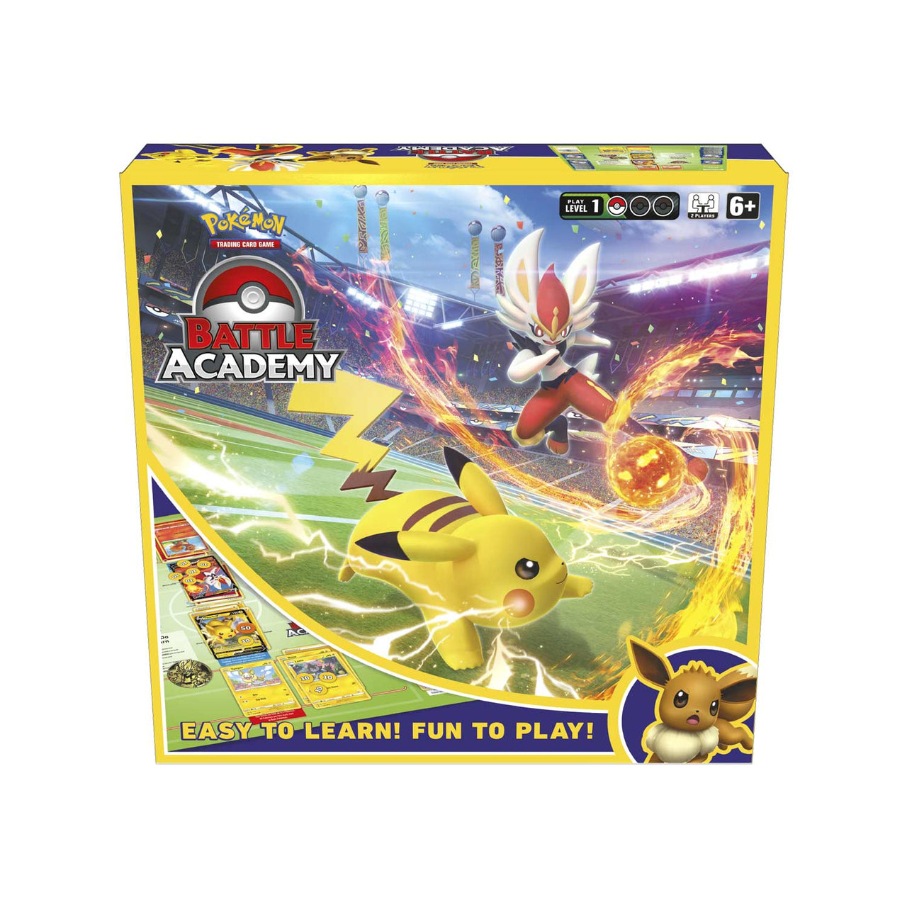 Pokémon Trading Card Game Battle Academy 2022 (Cinderace V, Pikachu V & Eevee V) - PokeRvmCollection Box